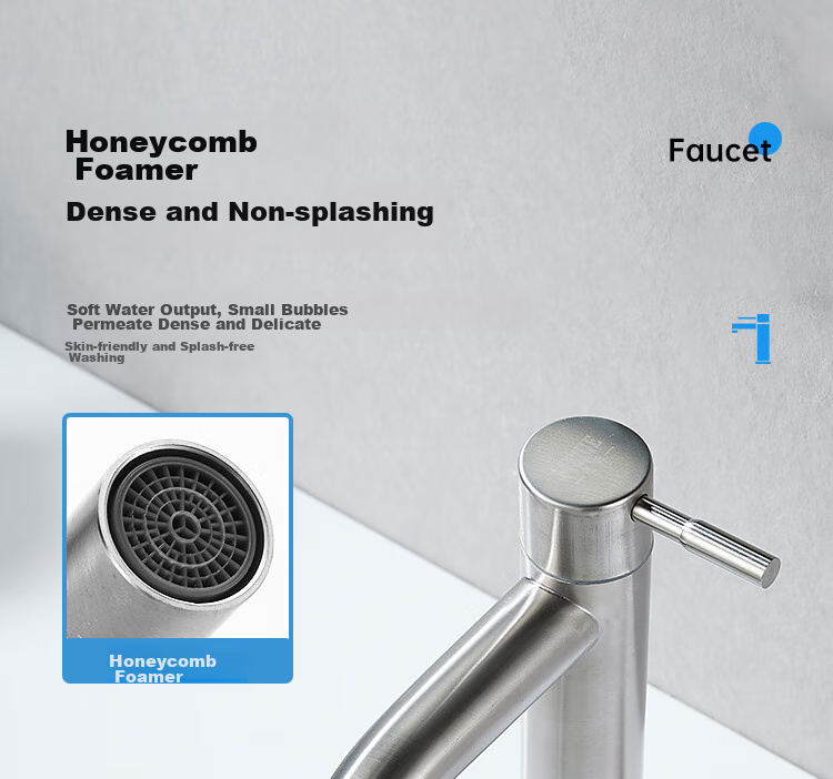MEJUE Basin Faucet, Bathroom Sink Washbasin Vanity Heightened Faucet, Stainless Steel Single Cold Water Tap Z-016481 9