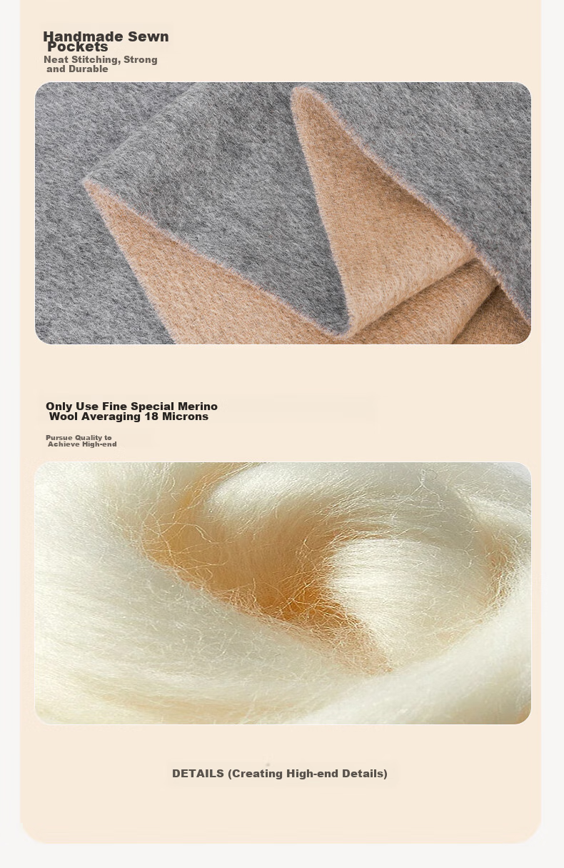 MOERCIAN Pure Wool Shawl for Women, Warm Scarf, Winter Luxury Item, Air Conditioning Cape, Birthday Gift for Mom, Present for Elders 8