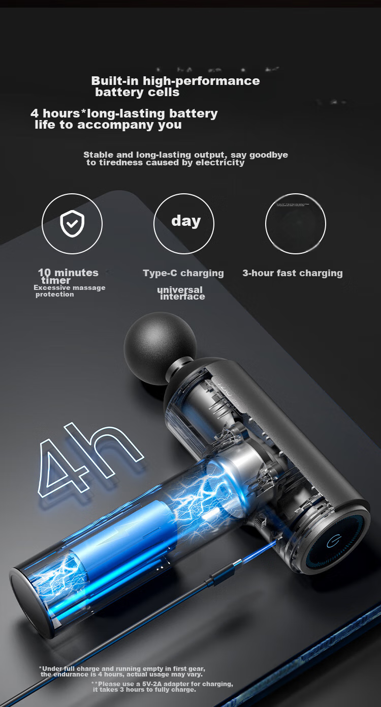 JD Original [Mid-Autumn Festival Gift] Professional Sports Massage Gun J7Pro Full-Body Deep Muscle Relaxation Massager Waist And Leg Massage Device Special Birthday Gift for Parents And Friends 9
