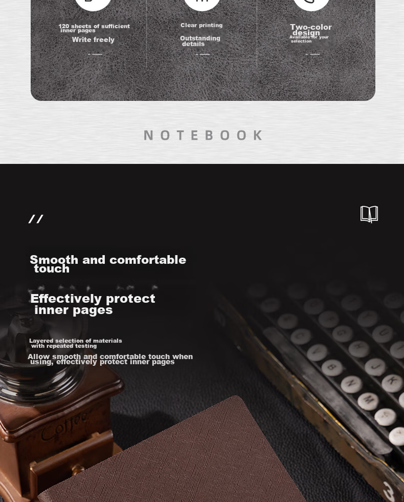 Deli B5/120 Sheets Business Notebook, Leather Cover Office Meeting Diary, Black BP128 3