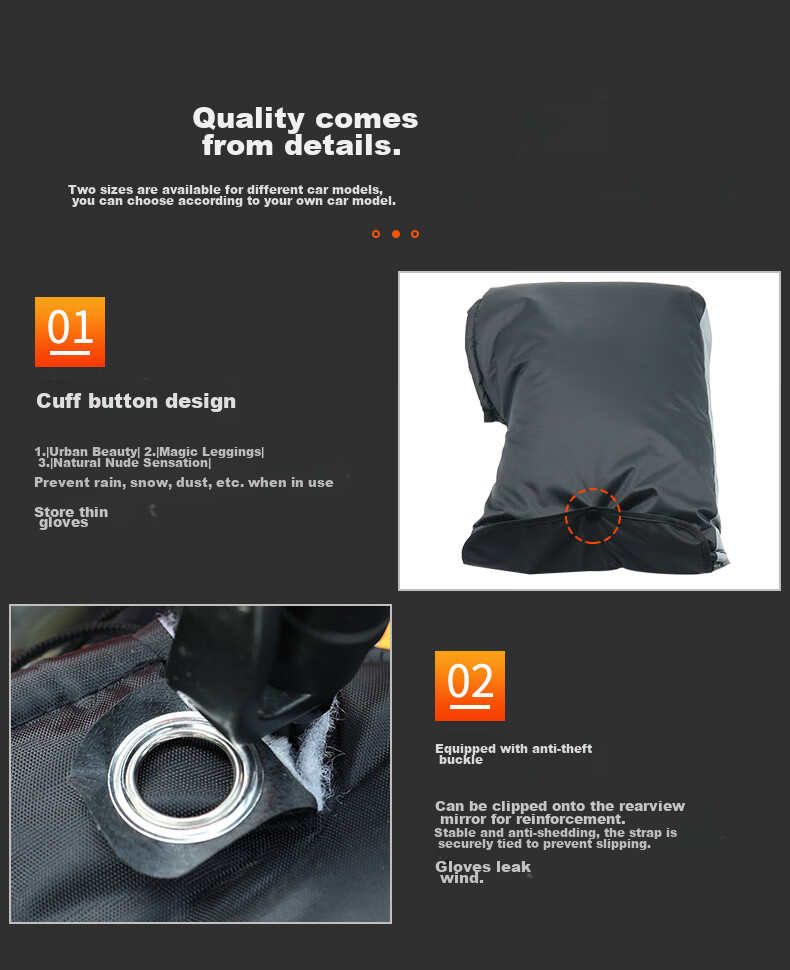 IZTOSS Motorcycle Gloves, Electric Bike Handlebar Gloves, Windproof, Winter Warmth, Fleece-Lined, Hand Protection Gloves, Cold-Resistant, Thickened, Large Opening 10
