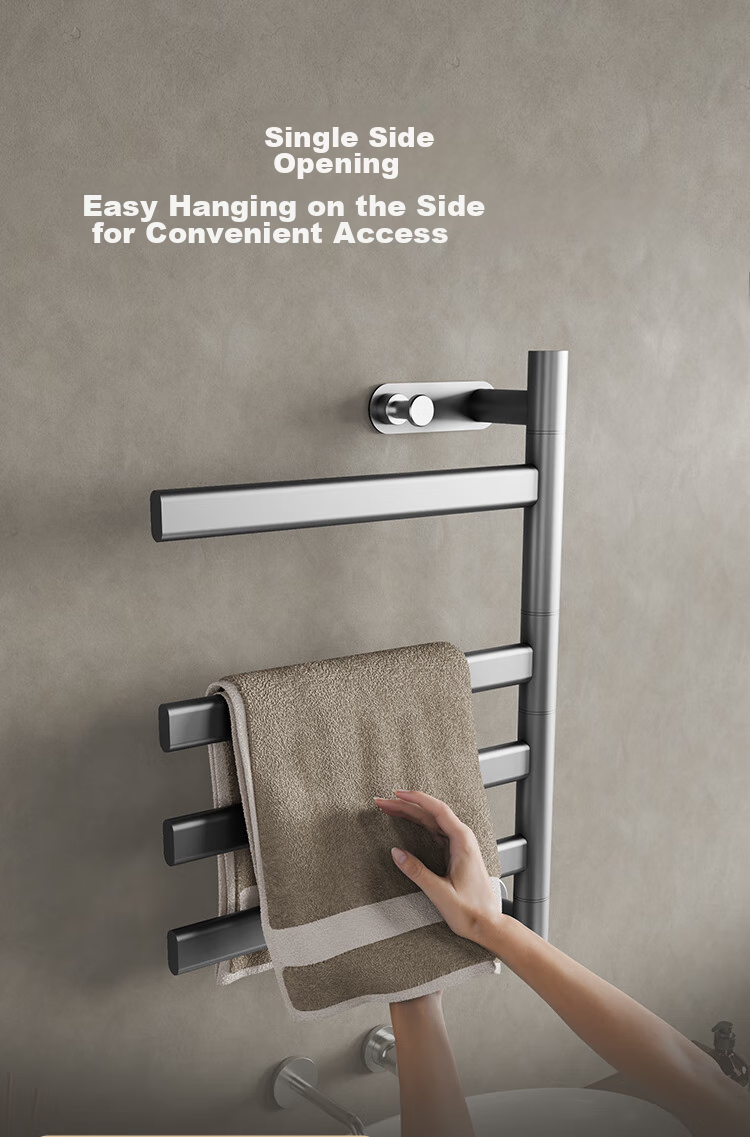 JD Original Warm Wing Electric Towel Rack, Towel Drying Rack, Bathroom Carbon Fiber Heating Pack, Installation, Soft Mist White 8
