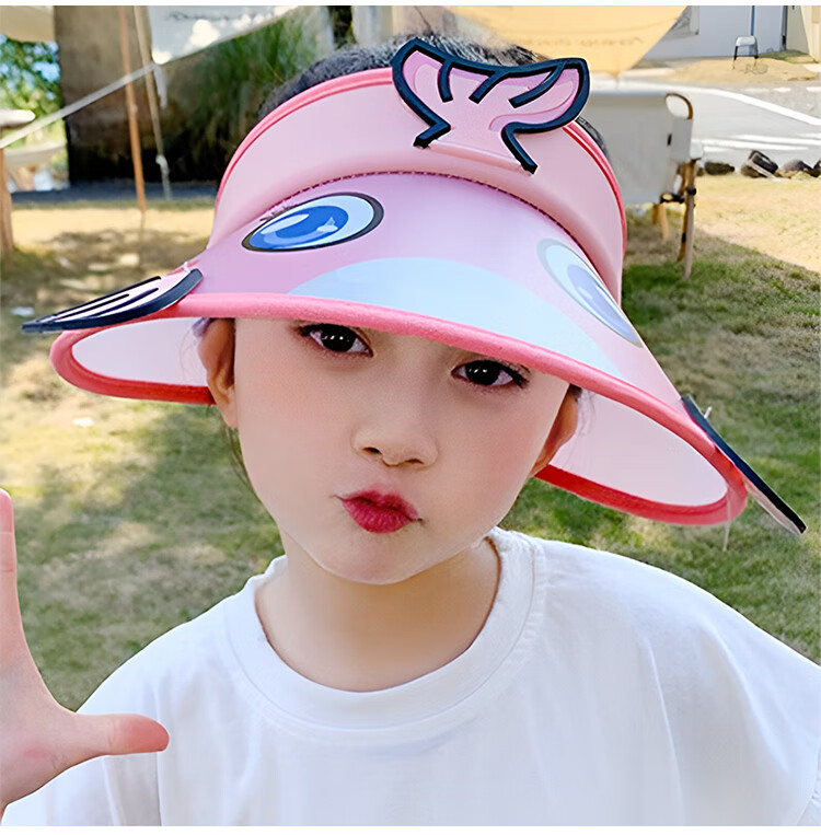 GLO-STORY Solar Fan Hat, Children's Sun Protection Cap, Outdoor Beach UV-Resistant Sun Hat 16