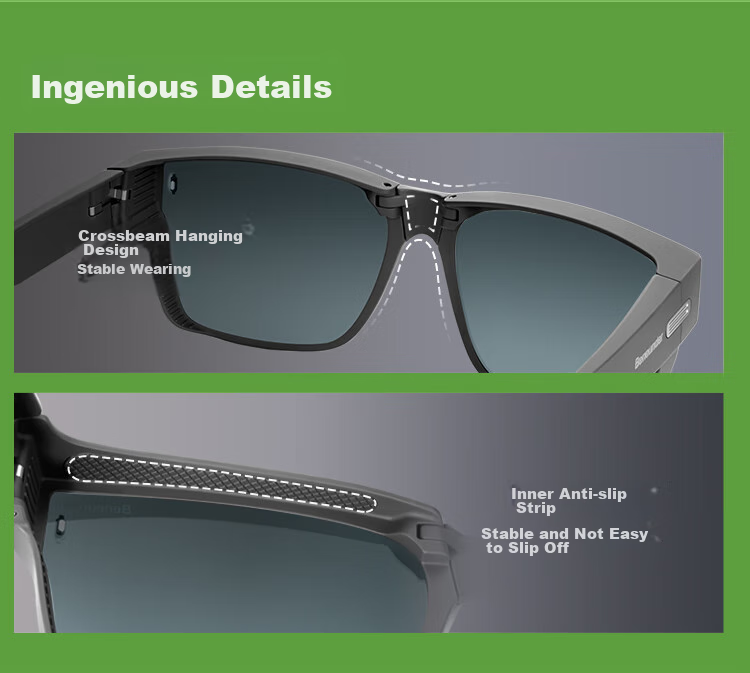 Beneunder Polarized Sunglasses for Men and Women with Case, Prescription Glasses Compatible, Driving Outdoor Square Frame FD004 19