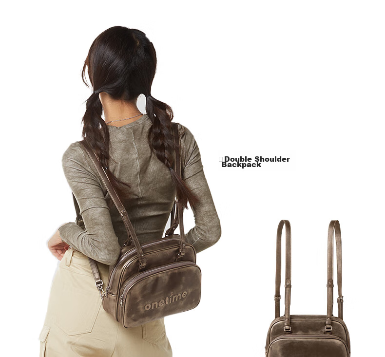 ONETIME Sweet Cool Time Dirty Backpack, Sweet Cool High-End Light Luxury Bag, Large Capacity Bag, Gift for Girlfriend, Black 9