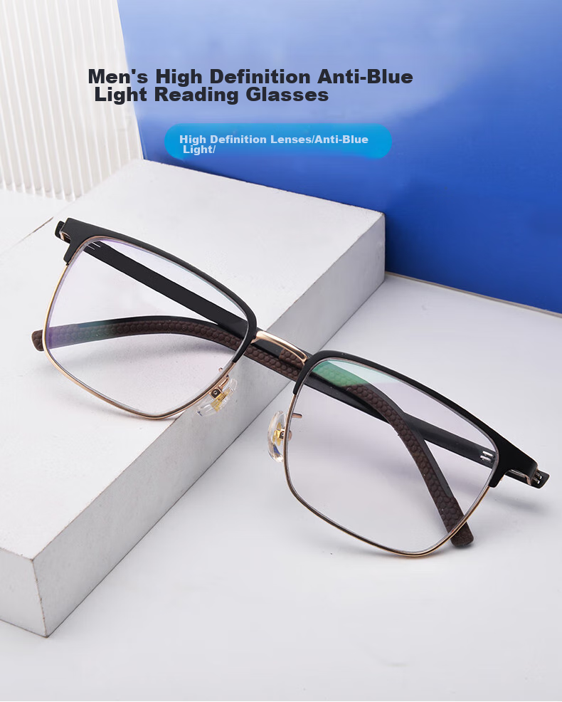 Nianqingtai High-Definition Comfortable Unisex Glasses for Elderly with Single Vision, Ultra-Light Imported Anti-Blue Light Reading Glasses D672 + 150 Degrees 1