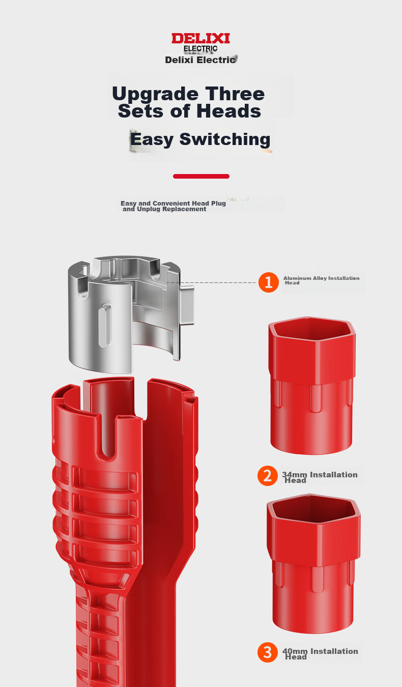 DELIXI Sink Wrench, Bathroom-Specific Twenty-Four-In Multifunctional Faucet And Pipe Loosening Tool, Installation Tool 9