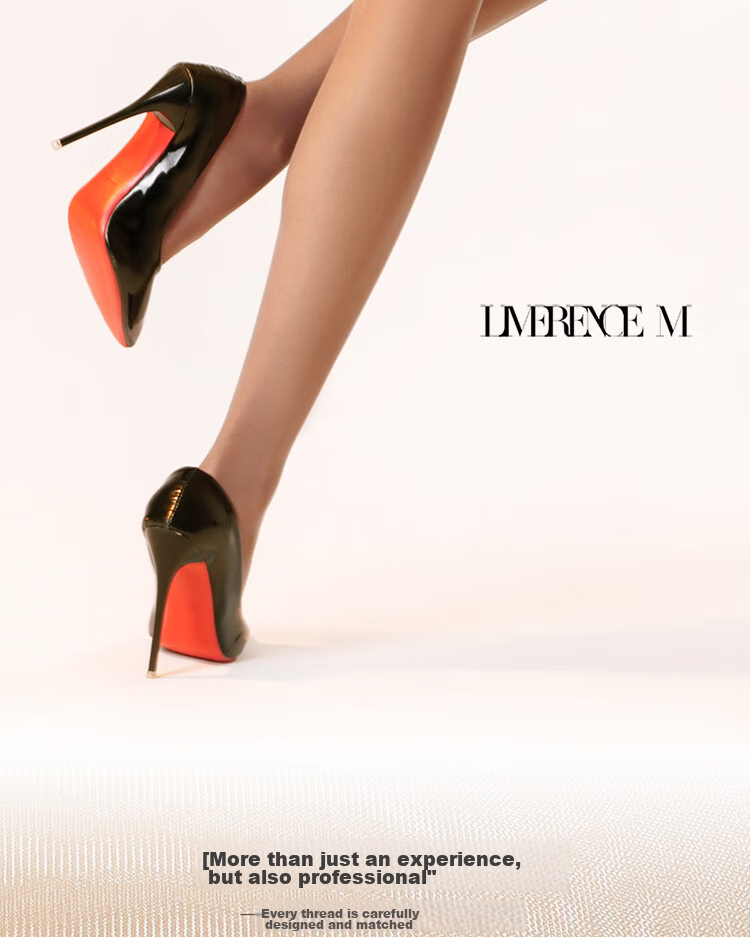 Limerence M [Cupid] Crotchless Stockings, Sexy Suspender Thigh-Highs, Ultra-Thin Versatile Lace, No Need to Remove, Wine Red, One Size Fits All 8
