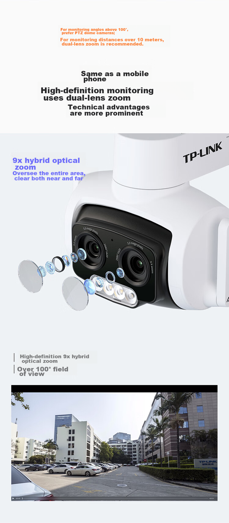 TP-LINK, 5 Million Pixel 3K Dual-Band Dual-Camera Zoom Camera, Home Surveillance Monitor, 360 Wireless Outdoor Camera for Home And Outdoor Use, Tplink Two-Way Audio, Network Remote HD AIPC657 2