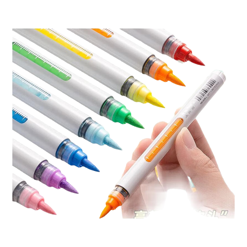 Luxueji 36-Color Direct Liquid Soft-Tip Acrylic Markers for Students' Drawing And Art, Non-Translucent Watercolor Pens, Colored Pens, Gift for Boys And Girls, Painting Brushes