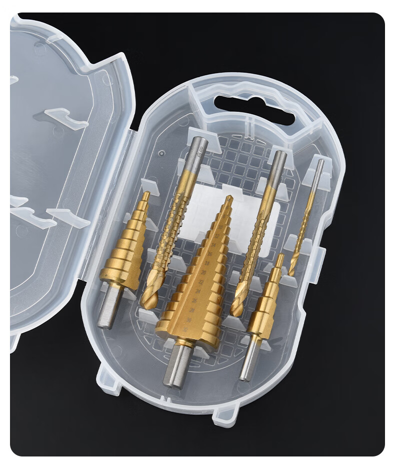 Baolian Stainless Steel Pagoda Drill Bit Set Cobalt Twist Drill Hole Opener Metal Step Drill Bit Set Alloy Reamer Drill Bit 25