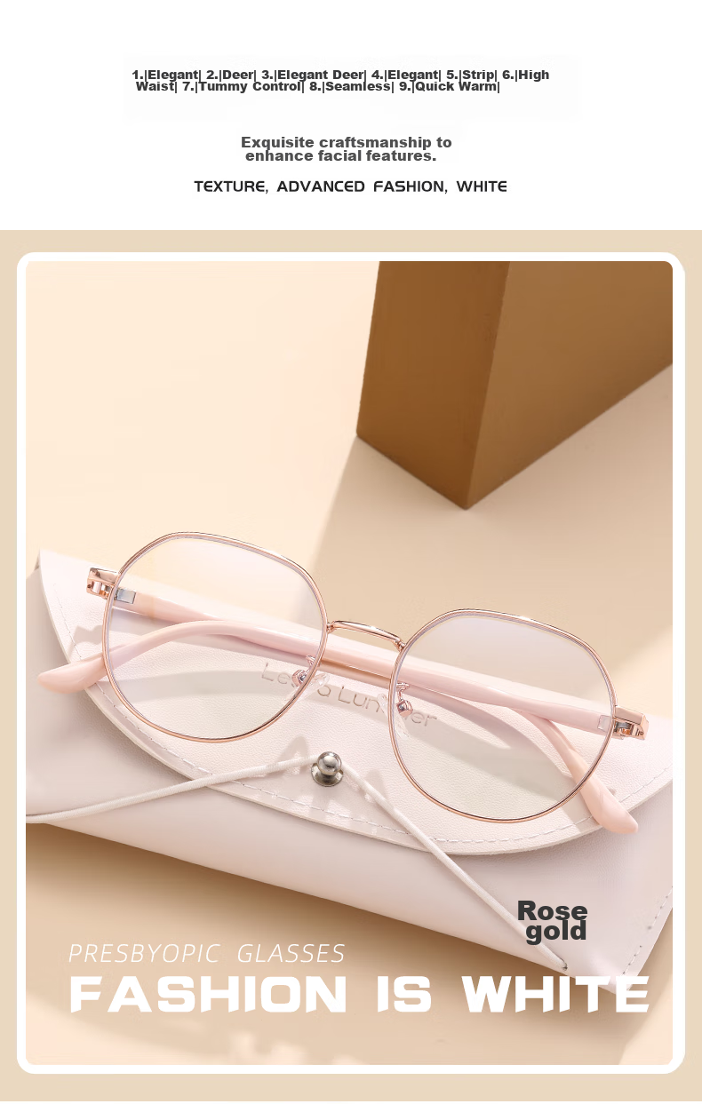 LESCA LUNETIER Reading Glasses for Women, High-End Fashion Resin, Lightweight Anti-Blue Light Fatigue, High-Definition Stylish Presbyopic Glasses for Elderly 4