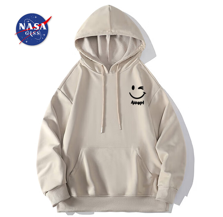 NASA GISS Official Collaboration Hoodie for Men, Autumn Loose-Fit Sweatshirt Pullover Top, Black, 2XL 11