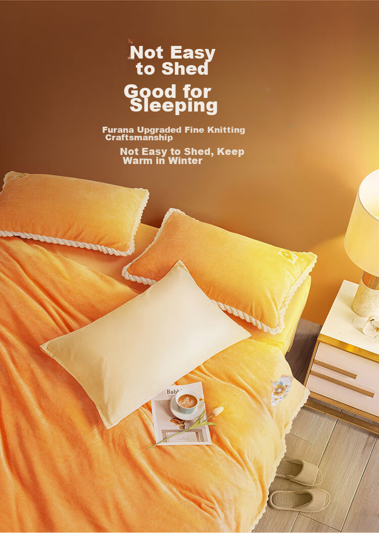 FUANNA Milk Velvet Duvet Cover, Single Piece, Winter Warmth, Flannel, Anti-Static Quilt Cover, for Single Student Dormitory, 152*210cm 9