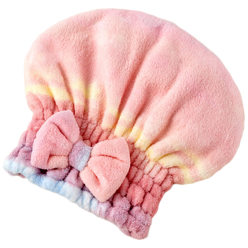 Fanyejia Children's Hair Drying Cap, Coral Fleece Soft Thickened Strong Absorbent, Dormitory Home Use Hair Drying Towel, Quick-Drying Hair Towel Bath Cap