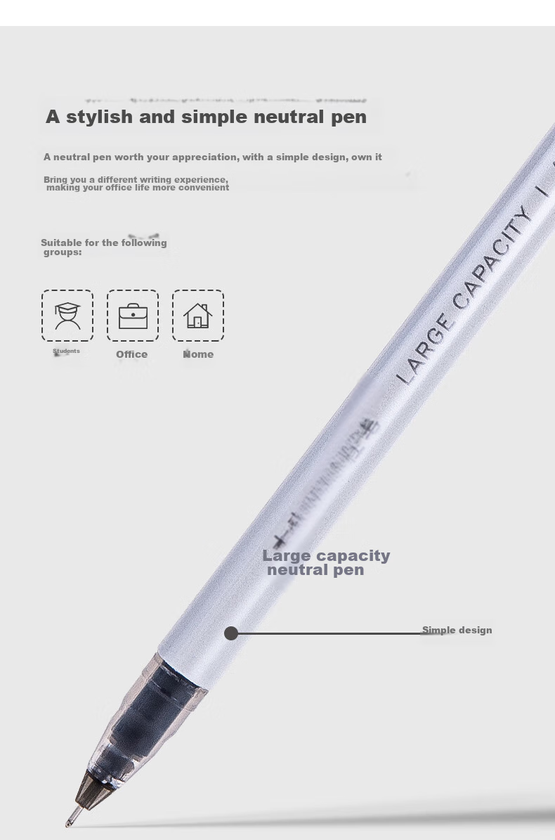 Deli [Best-Selling Product] Full Needle Tube Gel Pen, 0.5mm Large Capacity, Disposable Water-Based Pen, Signing Pen, Black, 12 Pcs/box A426 4
