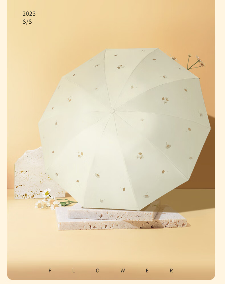 Tiantangshan Double-Person Umbrella, Three-Fold, Sunshade Umbrella, 10-Rib Enlarged Reinforced Windproof Large Umbrella, Shuoguo Dailan Color 3
