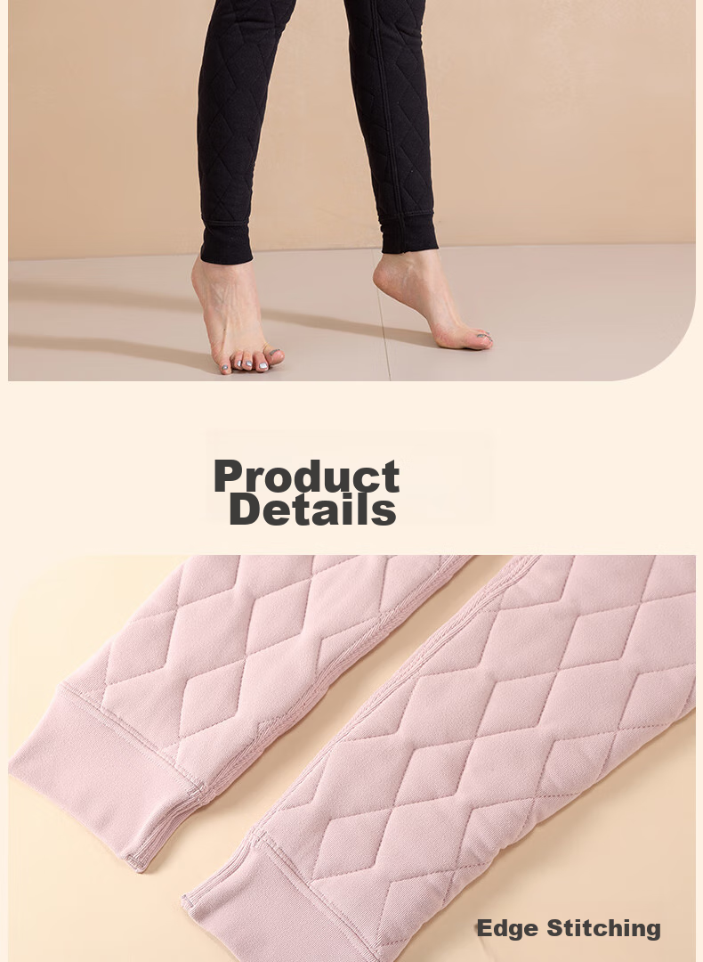 LangSha Fleece-Lined Women's Thermal Pants, Autumn And Winter New High-Waist Tummy Control Leggings, 100% Wool Layered Base Thick Cotton Thermal Underwear 10