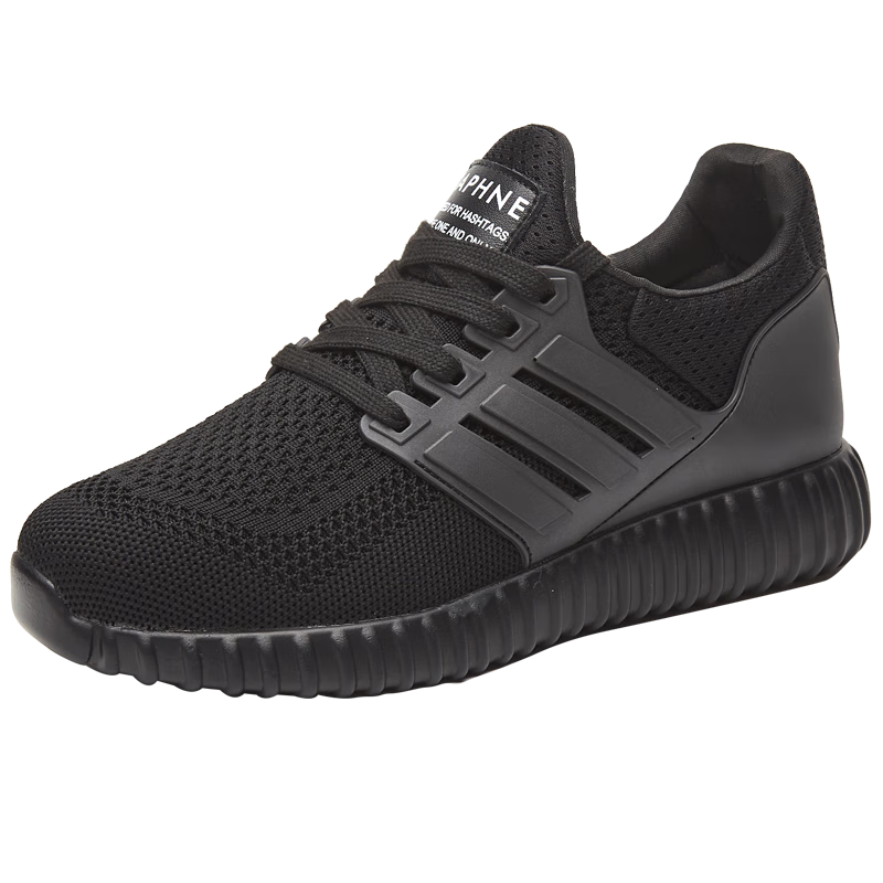DAPHNE Breathable Lightweight Mesh Shoes, Women's Soft-Soled Casual Sports Running Shoes, 4623101094, Black, Size 37