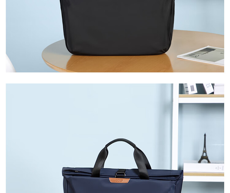 GOLF Business Briefcase, Men's Casual Large-Capacity Handbag, Can Fit 14-Inch Laptop, Fashionable Multifunctional Shoulder Crossbody Bag, 6J679424J Black 26