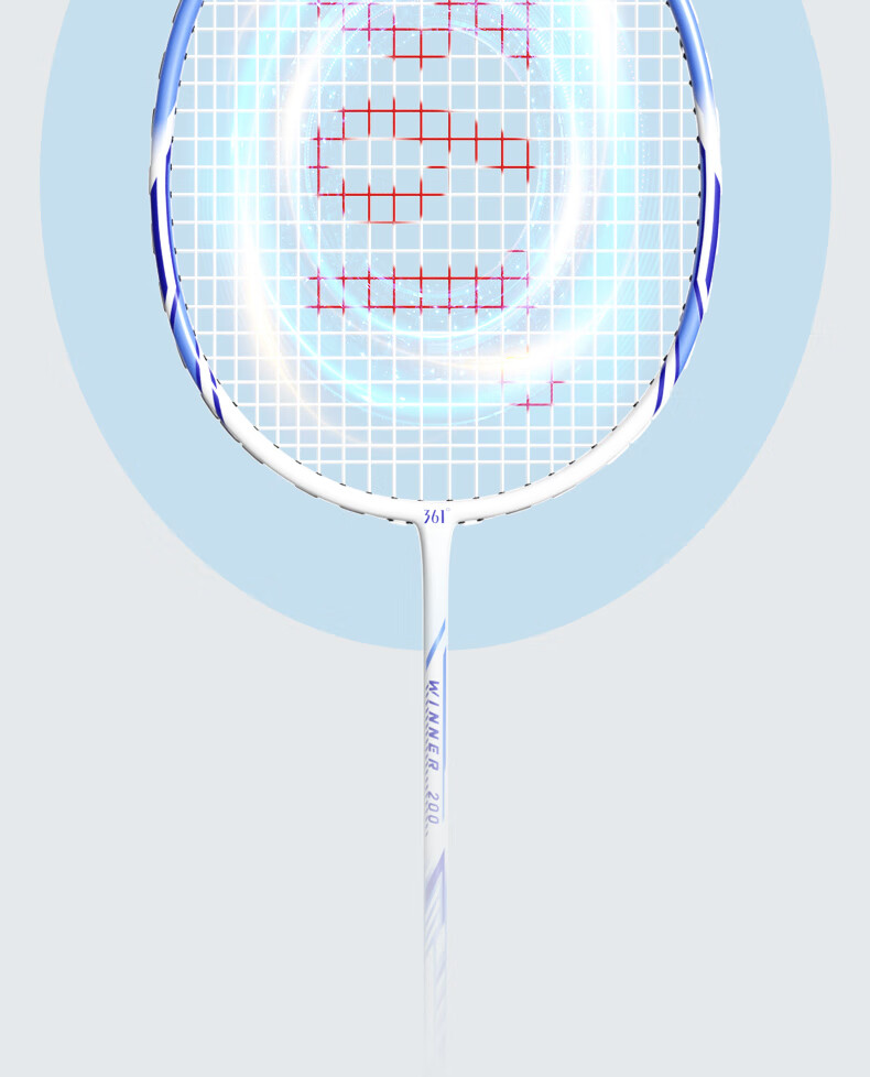 361° Badminton Racket Zhufeng 580 Series, Ultra-Light And Durable, Double Rackets for Training And Competition, Pre-Strung Set, Blue-Gree 6