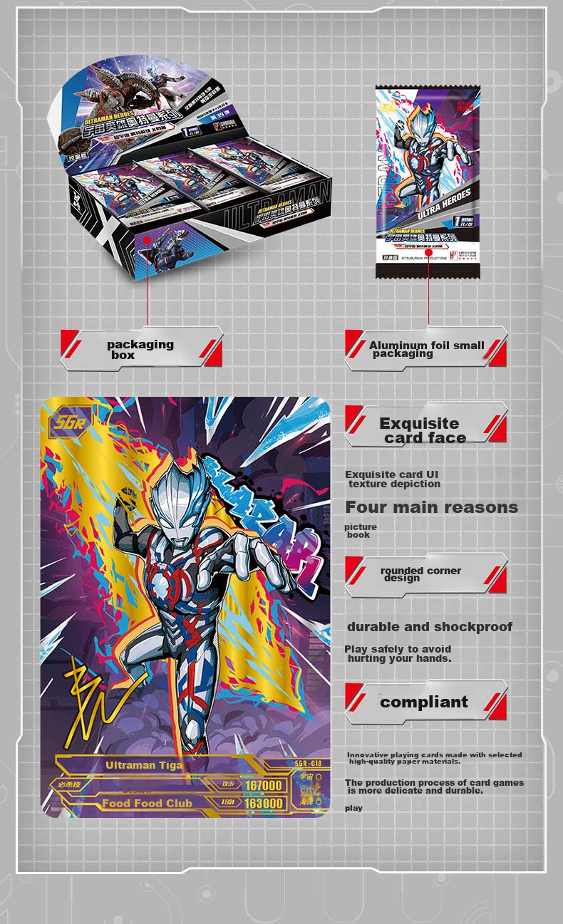 Kayou Ultraman Card Classic Edition, Official Merchandise, Collectible Cards, Birthday Gift 12