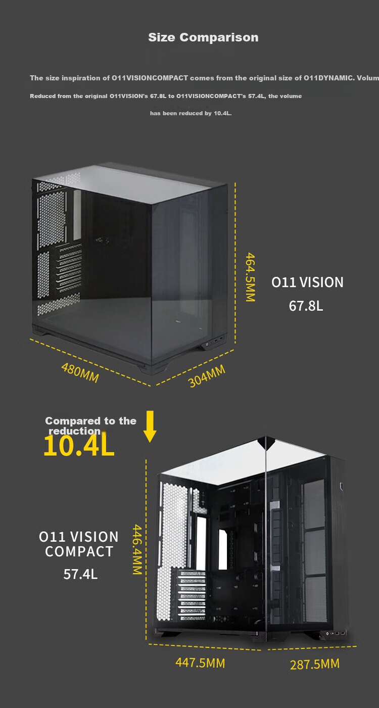 LIANLI Bao Haosuo O11 Vision Compact Seaside View Desktop Computer Case, White / Three-Sided Glass / Mid-Tower Case / ATX 2