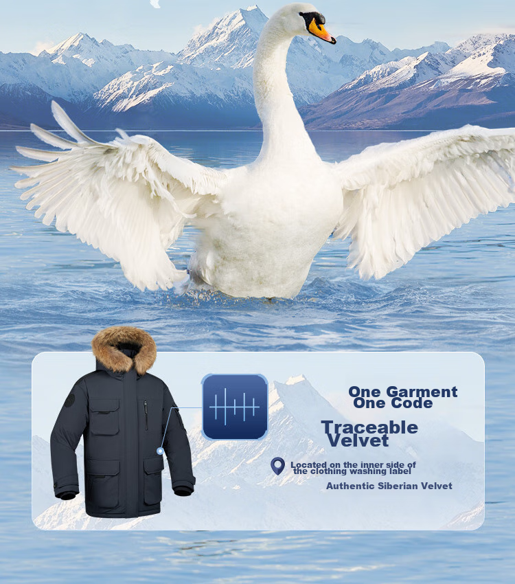 JD Original Imported Extreme Cold 95% Goose Down Jacket, 800 Fill Power, Triple Protection down Coat, Men's And Women's Winter Mid-Length Outerwear, Khaki Color, Size S 7