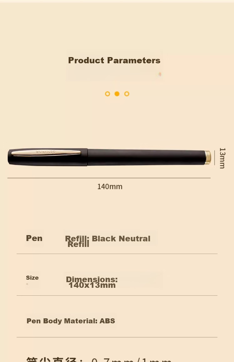Liupintang 0.7mm Gel Pen Refill, Black Ink, Thick Tip, Hard Pen for Calligraphy Practice, Signature Pen, Business High-Quality Black Pen, Water-Based Pen for Exams, Large Capacity Adult Writing Practice Pe 19