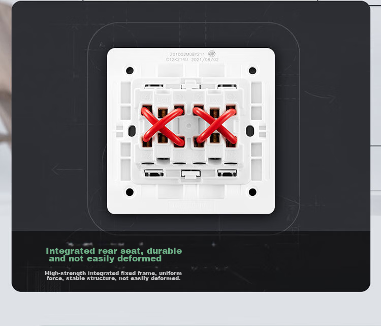 BULL Switch Socket, G12 Series, Two-Way Multi-Control Switch, 86-Type Concealed Large Panel G12K214, Space Gray 15
