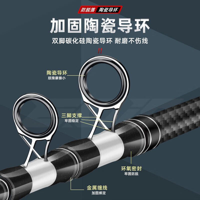 Erciyuan Carbon Fiber Ultra-Light And Ultra-Hard Sea Rod, 3.3 Meters Long Section Casting Rod, Sea Fishing Rod, Fishing Pole, Fishing Tackle
