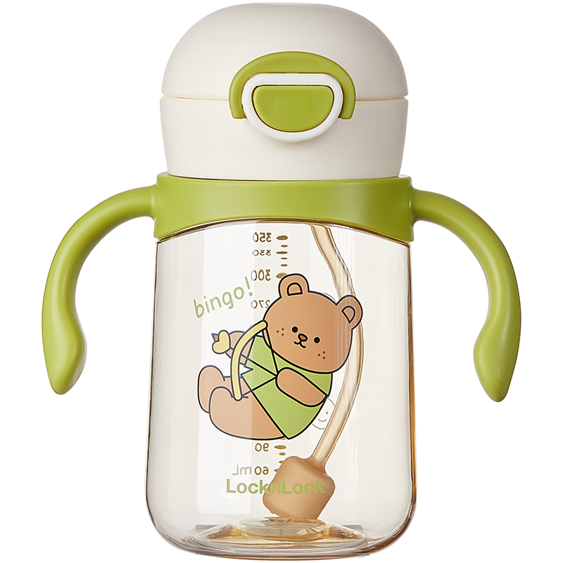 LOCK&LOCK Learning Cup with Straw for Babies 6 Months And Above, Water Cup for 1-3 Years Old, PPSU Milk Cup, Children's Straw Bottle