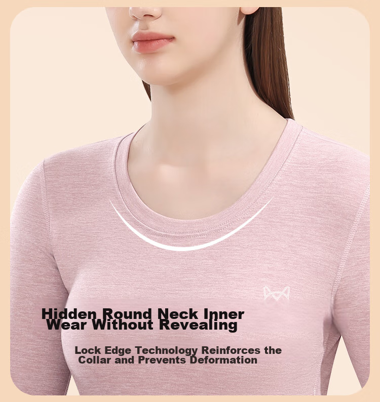 MiiOW 10A Antibacterial Women's Thermal Underwear, Cashmere Silk Patch, Thickened Autumn Top And Bottom, 2025 New Product, Black XL 21