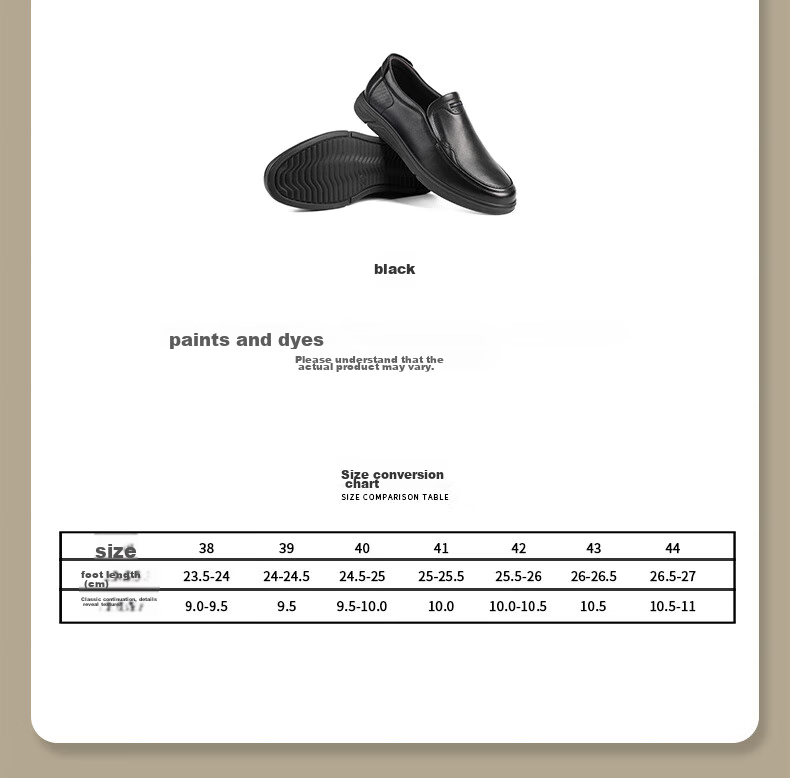 LAORENTOU Business Casual Leather Shoes for Men, Spring And Autumn Breathable Cowhide Formal Wedding Dad Shoes, LA11393 Black, Size 38 5