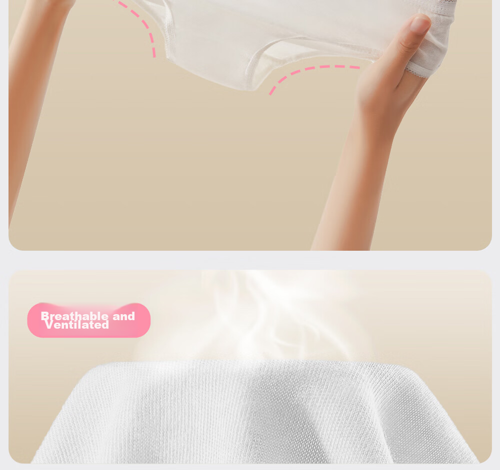 Freego Disposable Women's Underwear, Pure Cotton, Sterile, for Travel, Business Trips, Menstruation, Pregnant Women, Daily Disposable, No-Wash, Individually Wrapped, 30 Pieces, Size L 21