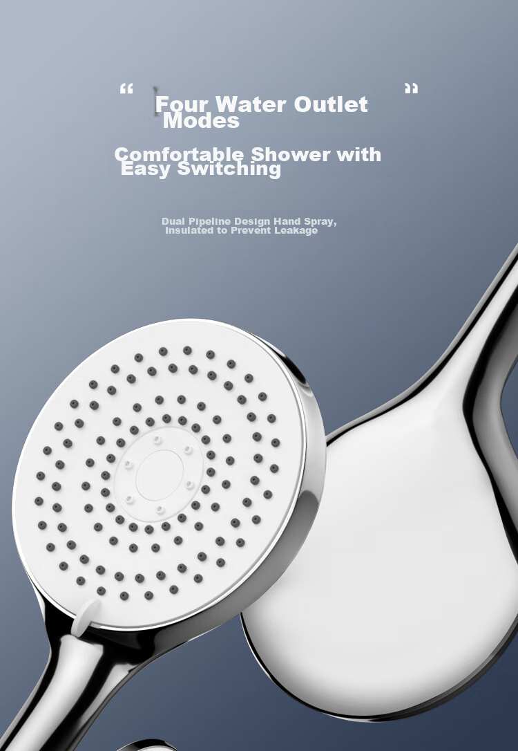 MEJUE Shower Set, High-Pressure Shower Head, Hot And Cold Brass Faucet with Mixing Valve, Bright Silver Z-5119 8