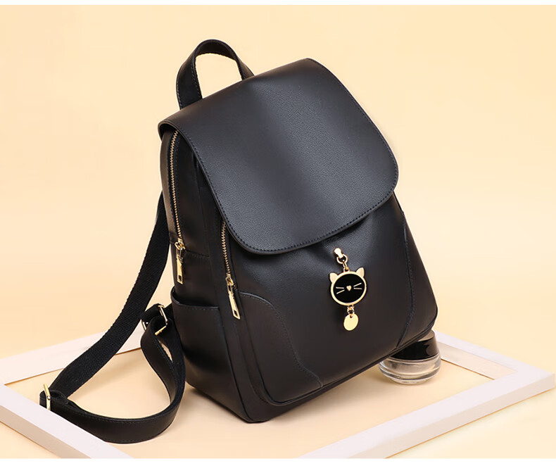 Aiqinghai Leather Handbag, Women's Bag, Backpack, Large Capacity Schoolbag, Travel Casual Fashion Business Brand Birthday Gift 2