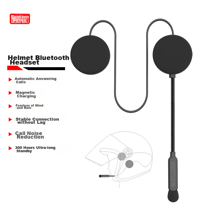 Dongfangxia DFX001 Motorcycle Helmet Bluetooth Headset, Full-Face And Half-Face, for Electric Bikes, Food Delivery, Riding, Built-In Integrated System