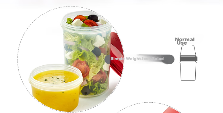 LOCK&LOCK Children's Snack Storage Container, Double-Layer Multi-Purpose Plastic Sealed Lunch Box, Compartmentalized Fruit Refrigerator Storage Box, 2-Piece Set 12