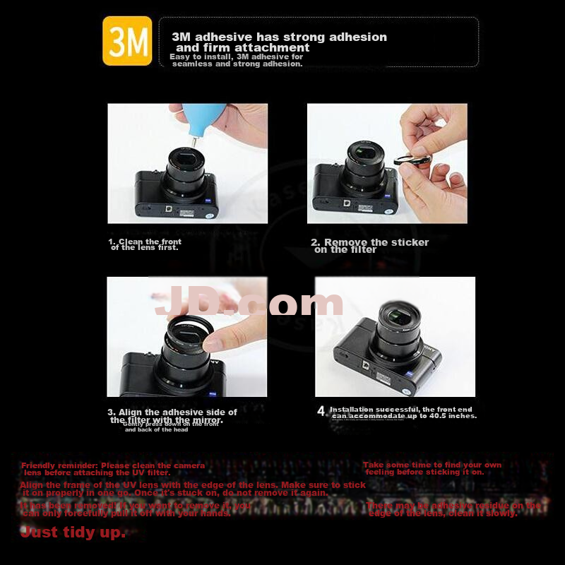 Kase Sony RX100 Black Card M7 M6 M5, Ricoh GR4 GR3, Panasonic Lx10 MCUV Lens, Protective Filter, Magnetic MCUV Lens + Adapter Ring 3