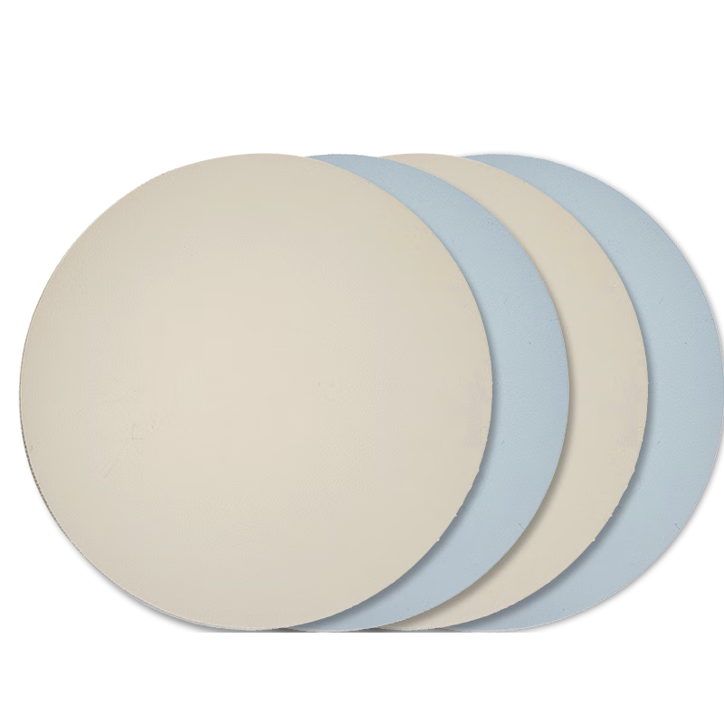 Gusi Coaster, Heat Insulation Pad, Coffee Cup Mat, Tea Coaster, Bowl Mat, Table Mat, Blue/yellow, Diameter 12cm (Set of 4)