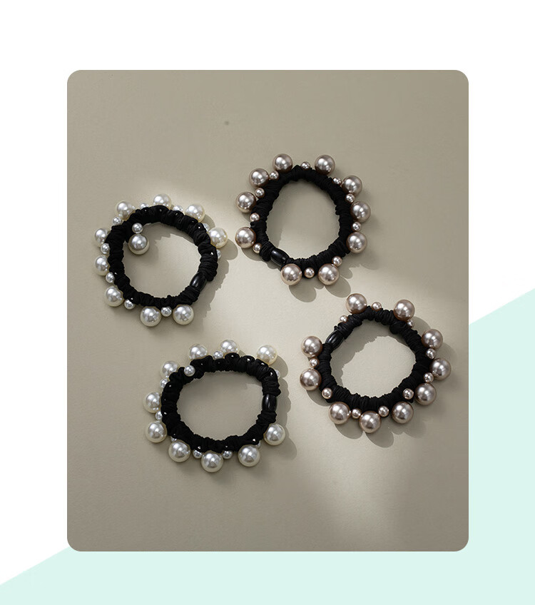CHIMERA 4-Piece High-Elasticity Dual-Use Hair Ties, Bun Maker, Hair Bands, Hair Accessories, Women's Mid-Autumn Festival Gift 8