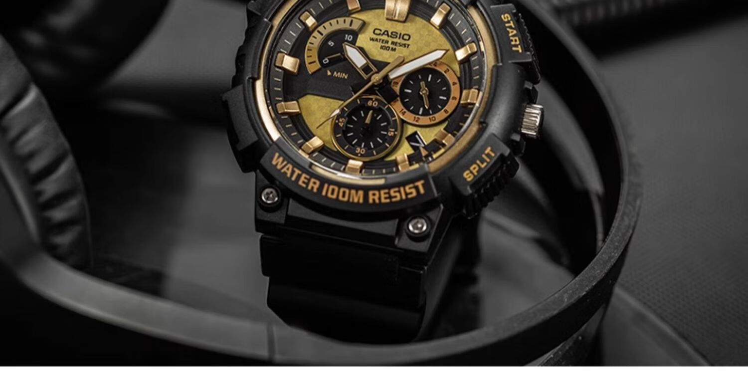 Casio Watch for Men, Black Knight Black Gold Sports Youth Student Waterproof Digital Watch for Men And Women, MCW-200H 18