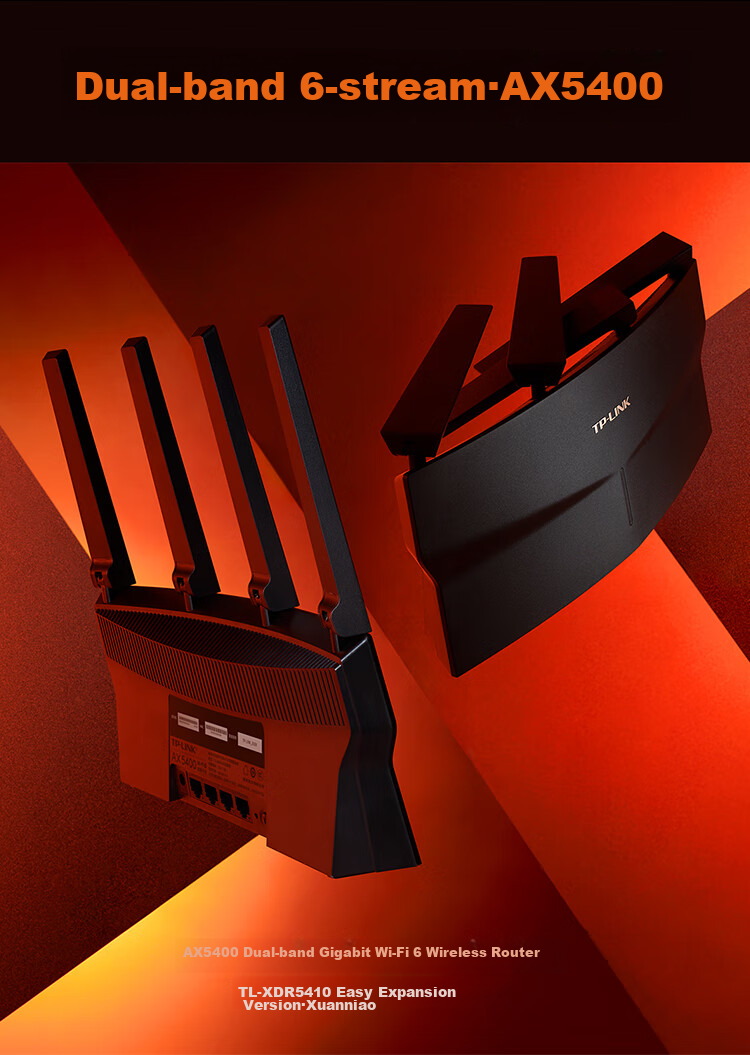 TP-LINK Dual Gigabit Router, 1900M Wireless, Home 5G Dual-Band, WDR7660 Gigabit Easy Expansion, Six Signal Amplifiers, High-Speed Router WIFI Wall-Penetrating IPv6 16