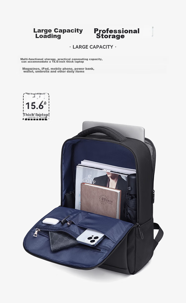 GOLF Laptop Backpack, 15.6-Inch Notebook Bag for Men, Business Travel Bag, Huawei Apple Handheld Computer Bag 7
