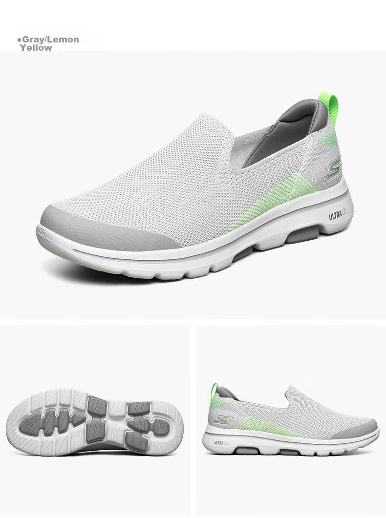 Skechers Men's Shoes, Lightweight Breathable Mesh Slip-On, Spring And Summer Casual Shoes, Soft Sole Comfortable Shock-Absorbing Walking Shoes 11