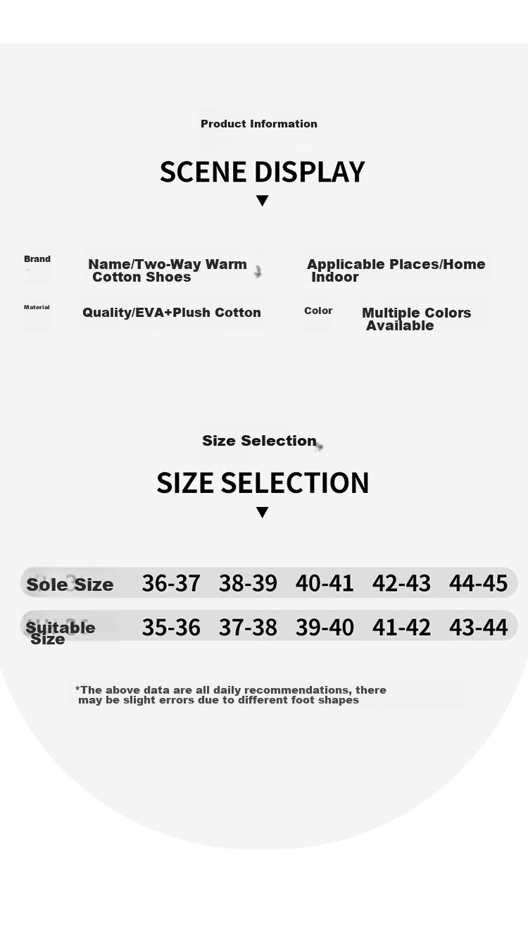 CARTELO Cotton Slippers for Men And Women, Autumn And Winter Home Indoor Outdoor Wear, Warm Water-Resistant Soft Sole EVA Couple Shoes 8