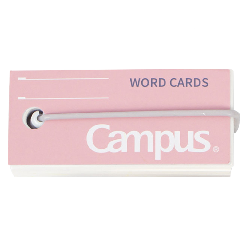 KOKUYO Imported Vocabulary Cards Campus Portable PP Material Cover Blank English Word Notebook Small Size 85 Sheets 1 Book, Pink, TAN-201P