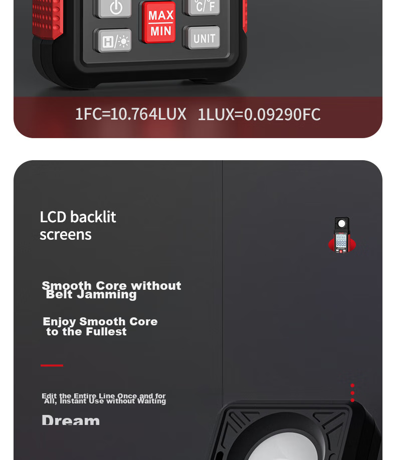 DELIXI ELECTRIC Illuminance Meter, Light Intensity Meter, High-Precision Digital Brightness Meter, Light Meter, Illuminance Meter 13