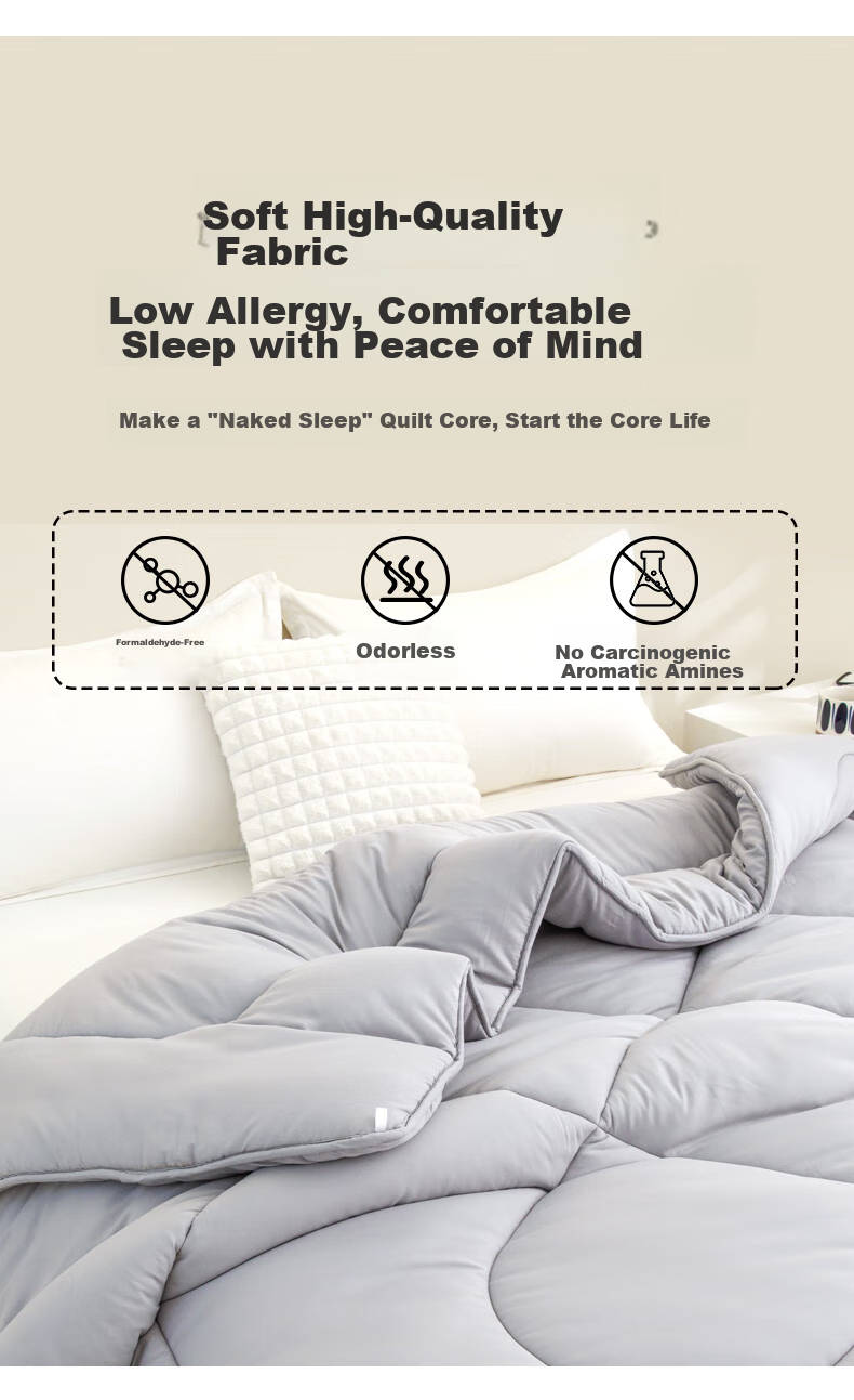 CROWN Comforter for Spring And Autumn, Air Conditioning Quilt for 1.5x2 Meter Bed, Duvet Insert, Dormitory Single Bed All-Season Fiber Cotton Quilt, 3.5 Jin Weight 10